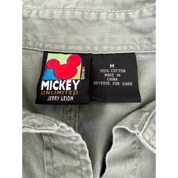 VTG Jerry Leigh Army Green Mickey Mouse Sleeveless Top | Size Medium - Picture 3 of 6